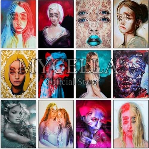 5D DIY Diamond Painting Christmas Full Rhinestone Diamond Mosaic Surreal Portraits Diamond Embroidery Cartoon Girl Double Vision