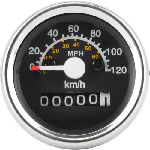 Car speedometer auto accessories 12V Motorcycle Speedometer Odometer 99999Km 0-120Km/h Round Gauge with LED Backlight gauge