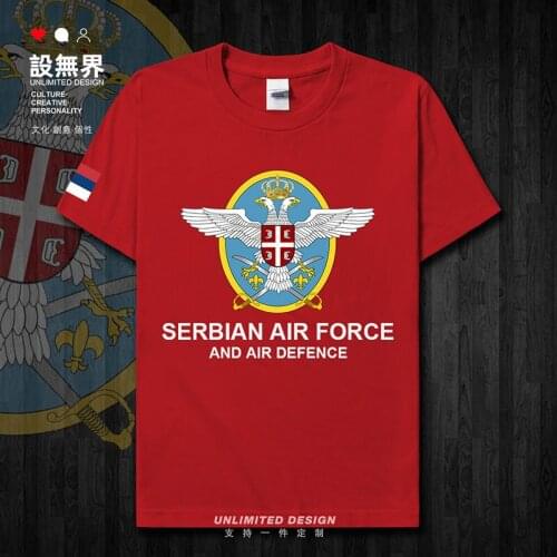 Air Force Serbia Serbian Serbs SRB casual jerseys t shirt new Tops Short sleeve sweatshirt country Army Tactical Military 01
