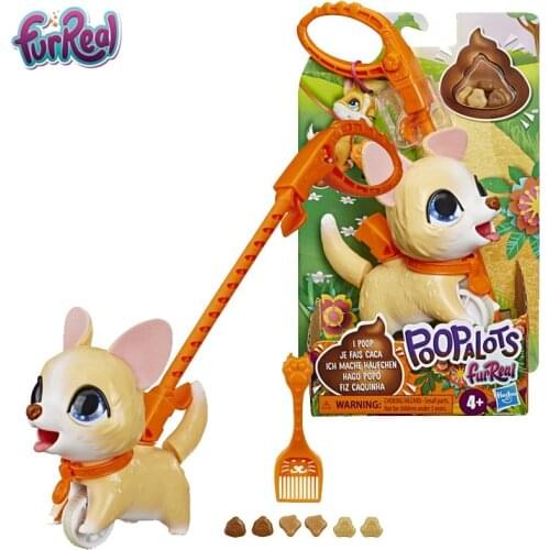 Hasbro FurReal Poopalots Pet Friends Toys Pups Push Toys Walking Feeding Cute Animal Kitty Cat Dog Dolls The Best Gift To Kids