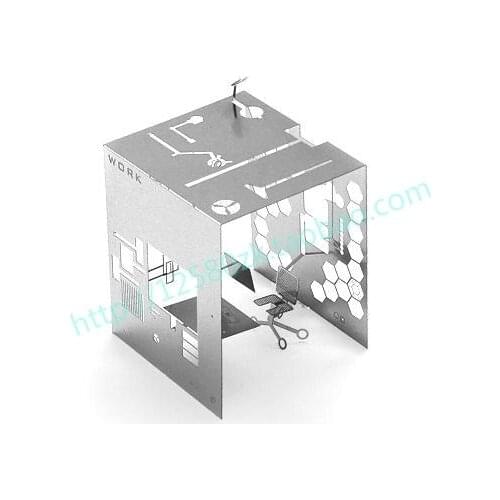 Personality flip room cutout quality 3D metal card