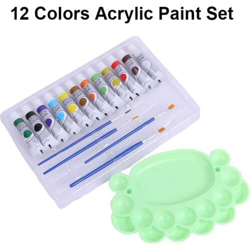 China Factory Seller Wholesale Acrylic Paint 12 Colors Pots Pigment