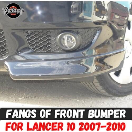 Fangs of front bumper for Mitsubishi Lancer 10 2007-2010 ABS plastic pad body kit accessories car tuning styling