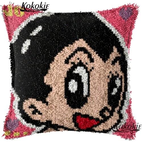 Crocheting Rug Yarn Pillowcase latch hook rug kits Cross-stitch Embroidery Set handmade needlework Cushion Mat diy 3d carpet