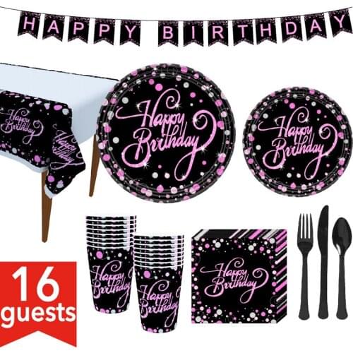 Cool boys and girls birthday theme Party Supplies Birthday Decoration Disposable Tableware Set Paper Plates Cup tablecloth