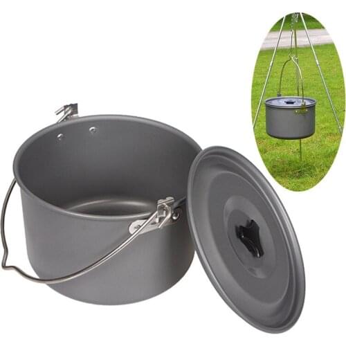 4.2L Camping Hanging Pot Ultralight Outdoor Single Pot Aluminium alloy Portable Equipment Tools Picnic Hiking Cookware Utensils
