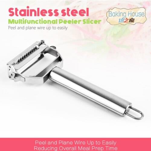 Multifunctional Julienne Peeler 2 in 1 Stainless Tomato Slicer Potato Carrot Vegetable Grater Kitchen Accessories
