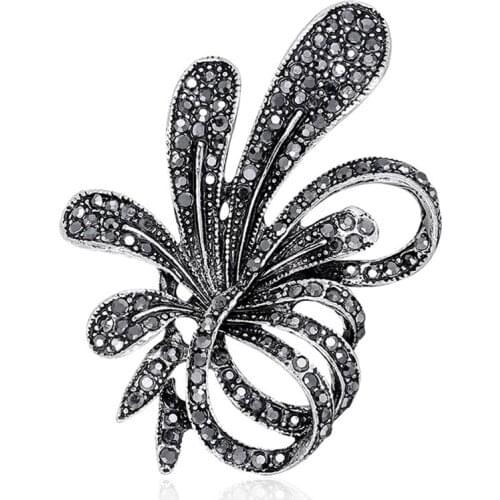 Fashion Vintage Flower Shape Brooch Pins for Women Girls Luxury Party Metal Pins Wedding Accessories
