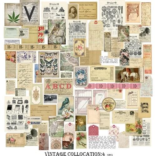 70pcs Old Newspaper Page Vintage Stickers for Scrapbooking Happy Planner/Card Making/Journaling Project NO4