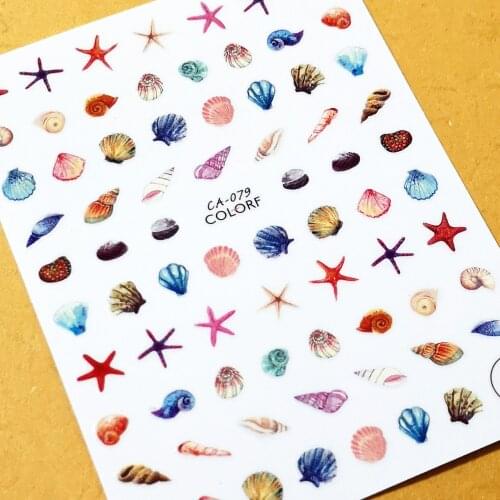 Newest CA-79 shell design 3d nail sticker art decal Japan type DIY decoration tools for nail accessory