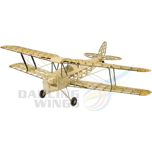 Upgrade Mini Tiger Moth Balsa Wood Model Aircraft Electric Powered RC Airplane 980mm Wingspan Laser Cut Plane Model Kits
