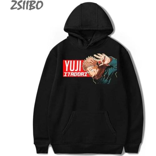 Japanese Anime Clothes Jujutsu Kaisen Harajuku Men Hoodie Unisex Hoody Yuji Itadori Print Hip Hop Male Sweatshirt Streetwear Top