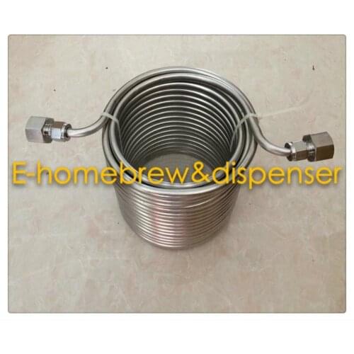 15m Length Stainless Steel Cooling Coil,Double Layers , Good For Build Joceky Box To Cool beer,Coil With 5/8'G Nut