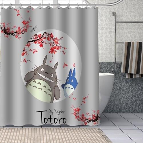 Custom My neighbor totoro Shower Curtains DIY Bathroom Curtain Fabric Washable Polyester for Bathtub Art Decor douchegordijn
