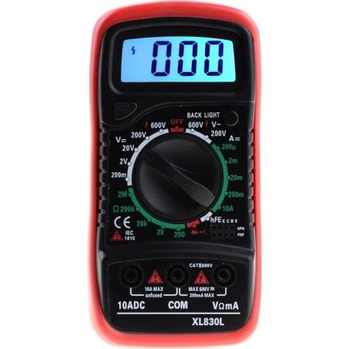 XL830L AC DC LCD Display Professional Electric Handheld Tester Meter Digital Multimeter Multimetro Ammeter Multitester