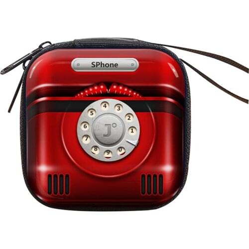 Retro Radio Tape Print Metal Coin Purse Key Money Candy Storage Pouch Wallet