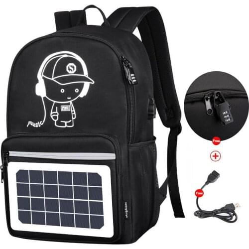 Anti thief Man Backpack Multifunction USB Recharging Laptop School Bag for Boy Male Teenager Travel Mochila Luminous Waterproof