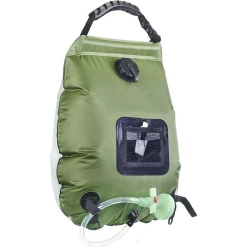 20L Water Bags Outdoor Camping Solar Shower Bag Foldable Heating Camp Shower Hiking Climbing Bath Bag Switchable Shower Head