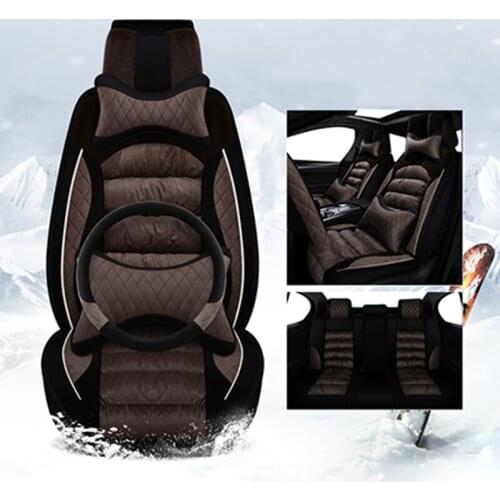Universal Winter Plush Car Seat Cover Warm seat Cushion For Fiat linea grande punto palio albea uno 500 freemont bravo