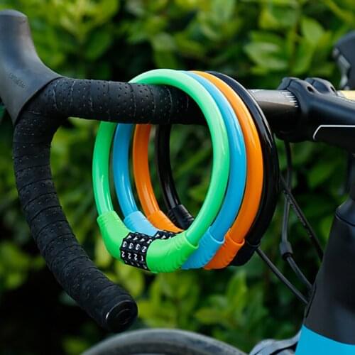 Bicycle Lock Anti-Theft Password Lock Mountain Bike Portable Fixed Car Lock Electric Car Chain Lock Accessory Lock