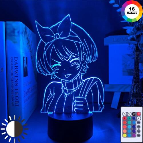 Japanese lamp children bedroom decoration birthday gift manga Girl Boys lamp 3D light anime girlfriend night light Christmas