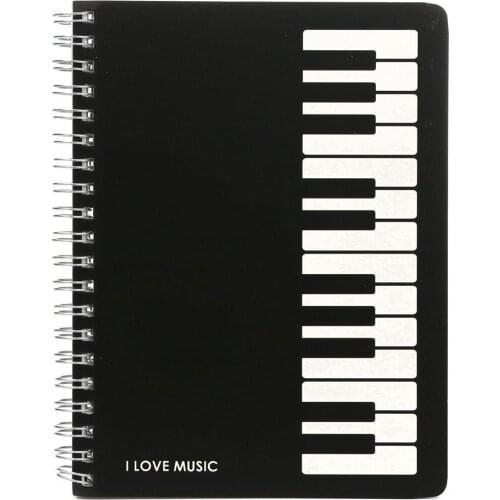 Piano Keyboard Coil Notebook Memo Spiral Notebook Bound Music Diary Sketchbook Student Journal School Notepad Stationery Office