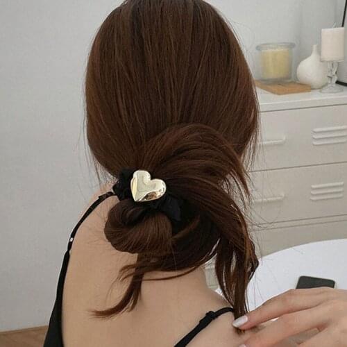 New Women Vintage Elegant Gold Silver Colors Elastic Hair Bands Sweet Hair Tie Rubber Band Scrunchie Fashion Hair Accessories
