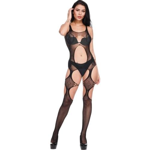 Women Sexy Lingerie Hollow Out Bodystockings Plus Size Erotic Langerie Porno Body Suit Fishnet Body stocking for Sex Crotchless