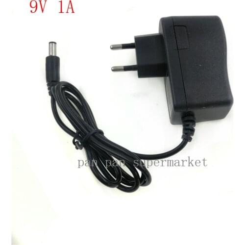 1 pcs 100-240V AC to DC Power Adapter for Charger 9V 0.5A 1A EU US plug 5.5 mm x 2.1 mm