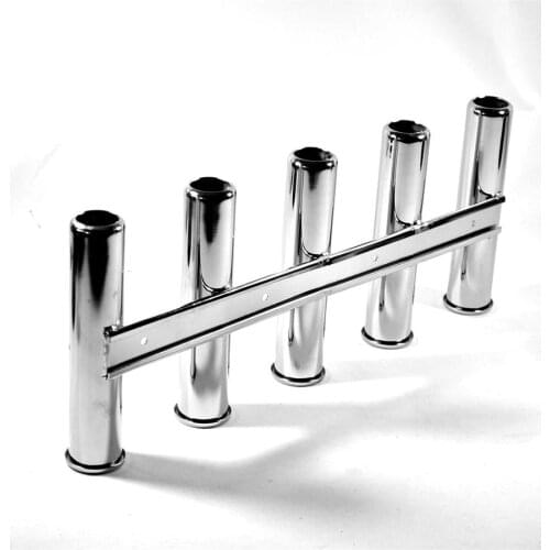 Stainless Steel 5 Link Tubes Boat Fishing Rod Holder Marine Yacht Truck RV