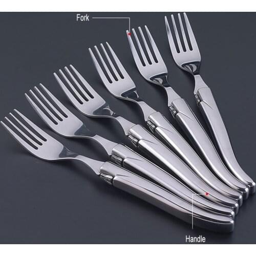 6pcs/set Restaurant Tableware Laguiole Style Knives Fork Solid Stainless Steel Cutlery Durable Dinnerware Flatware Kitchen Bar