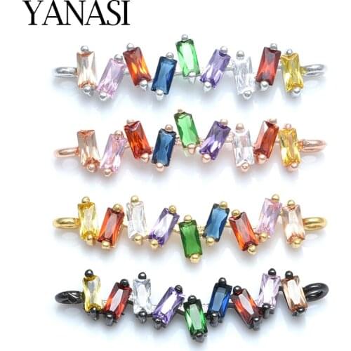 Accessories for Bracelets Earrings Necklace Jewelry Findings Handmade Zirconia Connectors For Women Bracelet Jewelry Making