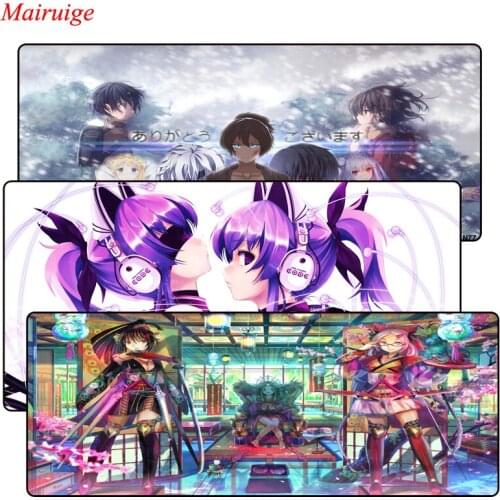 Mairuige Anime Girl Large Gaming Mouse Pad Lockedge Mouse Mat For Laptop Computer Keyboard Pad Desk Pad For Dota 2 CSGO Mousepad