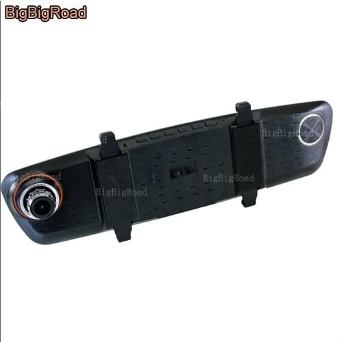 BigBigRoad Car Dual Cameras For Infiniti q50 q70 ESQ Q30 Q60 QX80 LE Car DVR Blue Screen Rearview Mirror Video Recorder