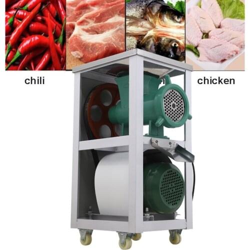 Electric meat grinder Fission minced chicken shelf Broken bones machine Grind pepper Enema 3KW motor Single belt