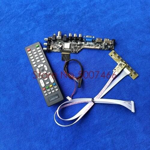 Fit N156O6-L01/L02/L03/L04 screen 40 pin LVDS AV VGA USB DVB 3663 TV digital upgrade 1600*900 LCD controller board DIY Kit