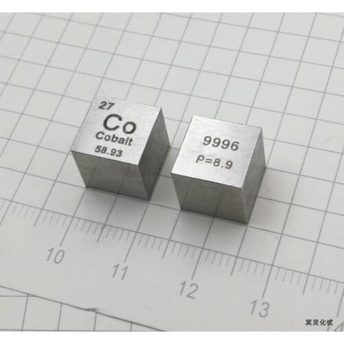 Customized Periodic Phenotypic Cubes of Cobalt Metal Have a Edge Length of 10 Mm and a Weight of 8.9 G Co (> 99.96%)