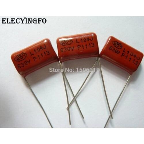 10pcs CBB 104 630V 104J CBB21 0.1UF 100nF P15 Metallized Polypropylene Film Capacitor