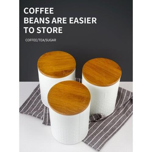 3x Sugar Coffee Tea Storage Kitchen Storage Containers Food Storage Tin Organization Canister for Kitchen Bar Cafe