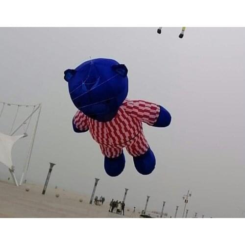 Cerf volant adulte soft inflatable kite fishing Bear rainbow kite koi nobori layang animal kite ripstop nylon windsack koi fish