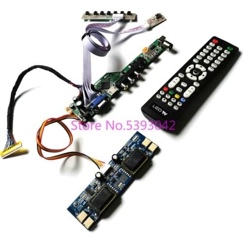 Fit LTM220M1-L01 LTM220M1-L02 4CCFL Remote TV 30-Pin LVDS 1680*1050 VGA USB analog signal LCD display controller board kit