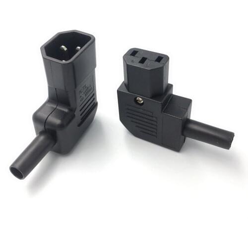 250v 10a IEC320 C13 C14 PDU UPS wired power outlet assemble install connector Elbow 90 electric Panel Receptacle AC socket Plug