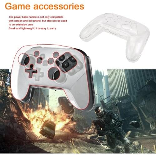 KJH Transparent Clear Crystal Case Hard Controller Protective Cover Handle Shell for Nintend Switch Pro Controller