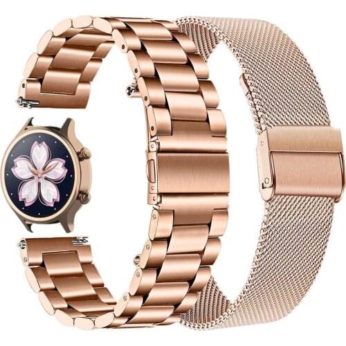 Stainless Steel Band For Ticwatch C2 Strap Smart Watch Replacement Watchband 18MM Wrist Straps For Huawei Bracelet B5 Correa