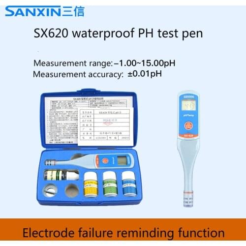 Shanghai Sanxin SX620 pen type pH acidity meter and matching electrode