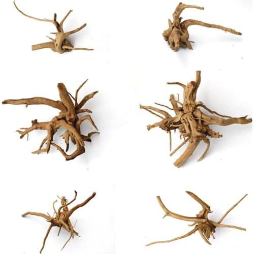 2pcs Aquarium Decoration Wood Natural Trunk Driftwood Tree Aquarium Fish Tank Plant Stump Ornament Landscap Decor