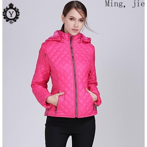 Autumn and Winter Models Plus Velvet Womens Hooded Down Padded Jacket Slim Short Warm Coat Coat Large Size Luxury