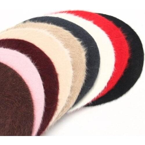 1pcs WomenS Elegant Multicolor Artist Rabbit Fur Lapin Newsboy Beanie Beret Hat