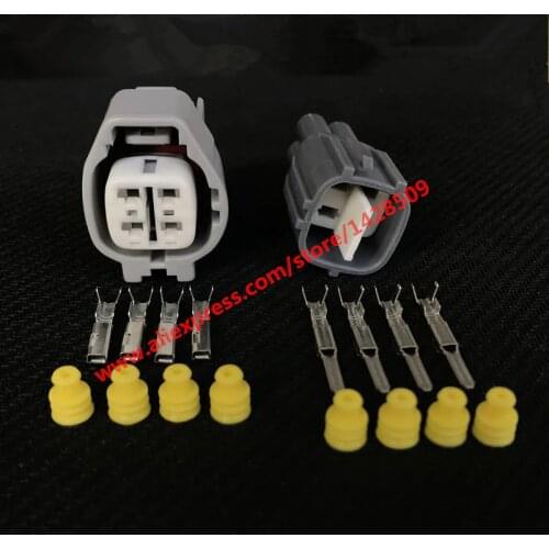 10 Sets 4 Way Female Male Waterproof Oxygen Sensor Connector 6189-0256 90980-11178 Auto Electrical Wire Plug For Sumitomo