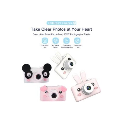 2.0 Inch Dual Camera Cartoon Cute Children Camera Birthday Gift Educational Digital Kids Camera